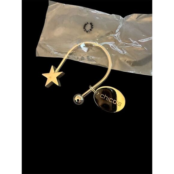Chicos Chico's Vintage Brand New HORSESHOE SHAPE KEYCHAIN SCREW OFF BALL SILVER‎ - Picture 2 of 4